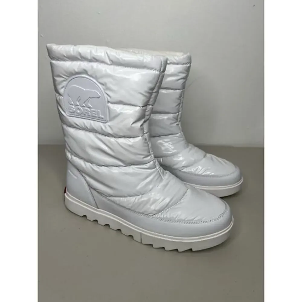 Sorel Joan of Arctic Next Lite Puffy Waterproof Platform Snow Boot White Size 10
